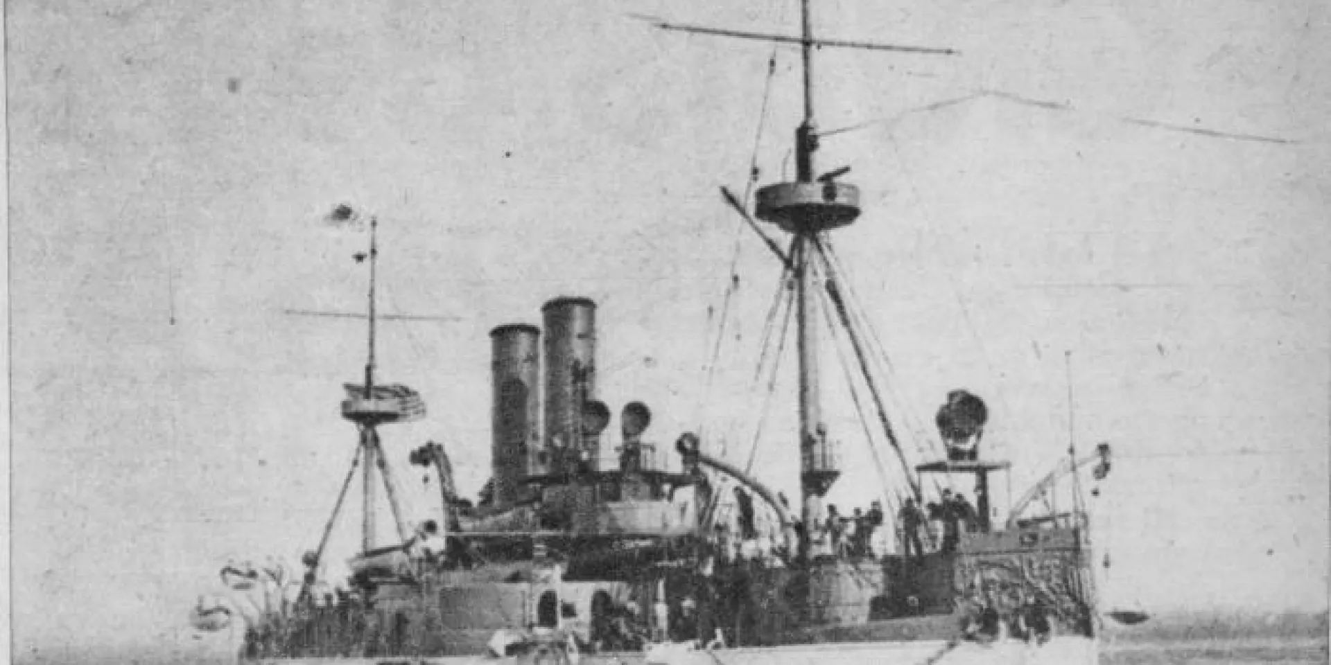 Acorazado de segunda clase USS Maine hundido en La Habana el 15 de febrero de 1898. Foto: Archivo