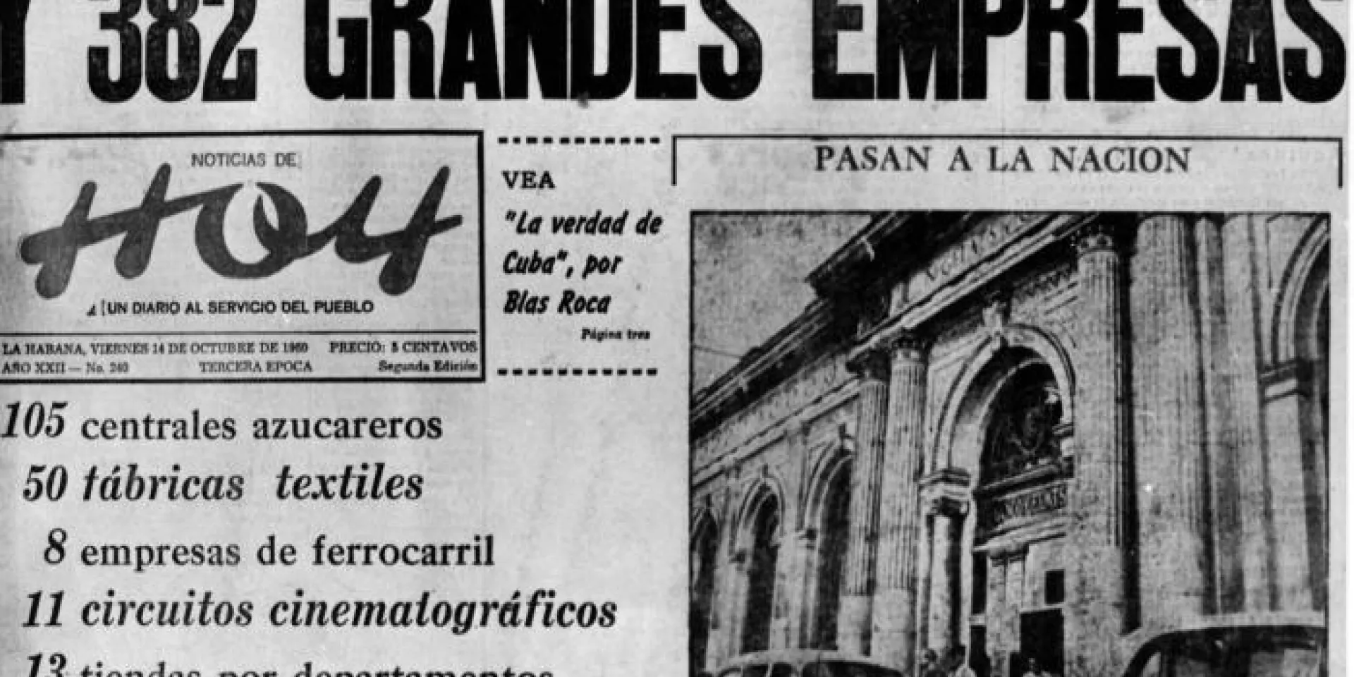 Consecuente con el Programa del Moncada, el Gobierno Revolucionario promulgó las leyes de nacionalización, en aras del beneficio popular. Foto: Archivo de Granma