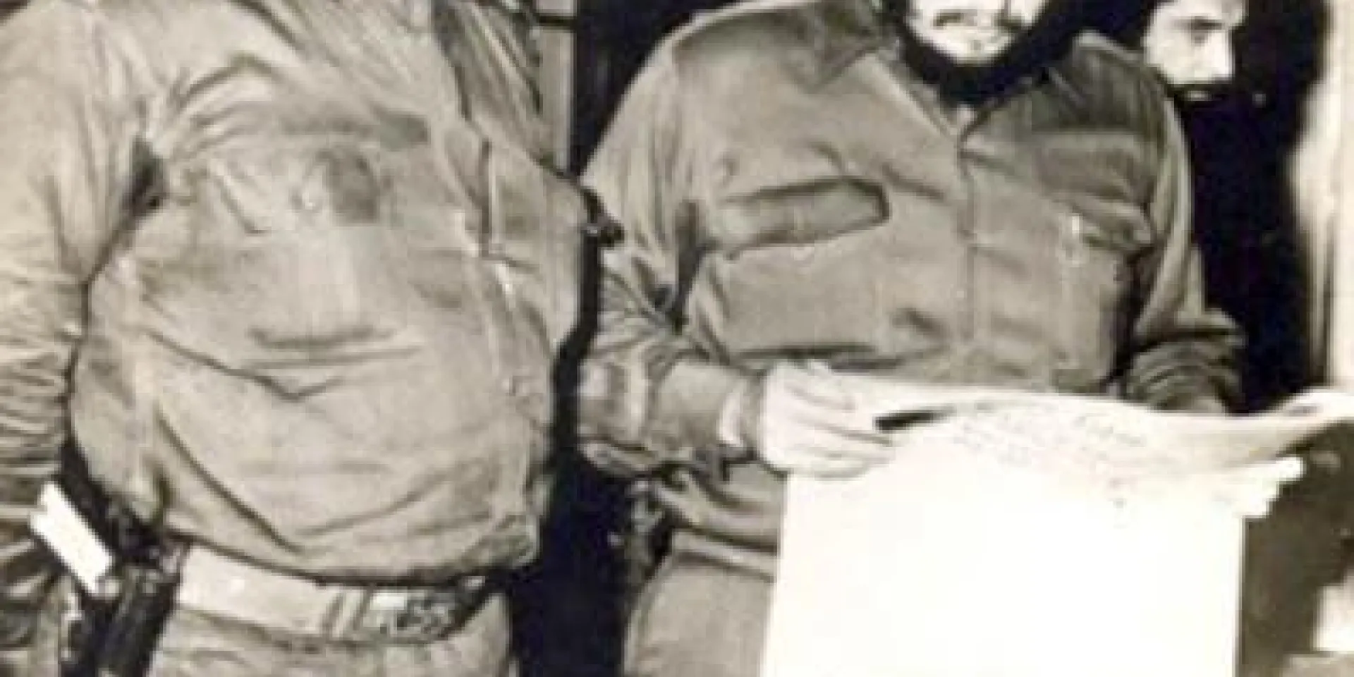Sarría, en 1959, con Fidel en el Palacio Presidencial. Foto: Archivo de Granma