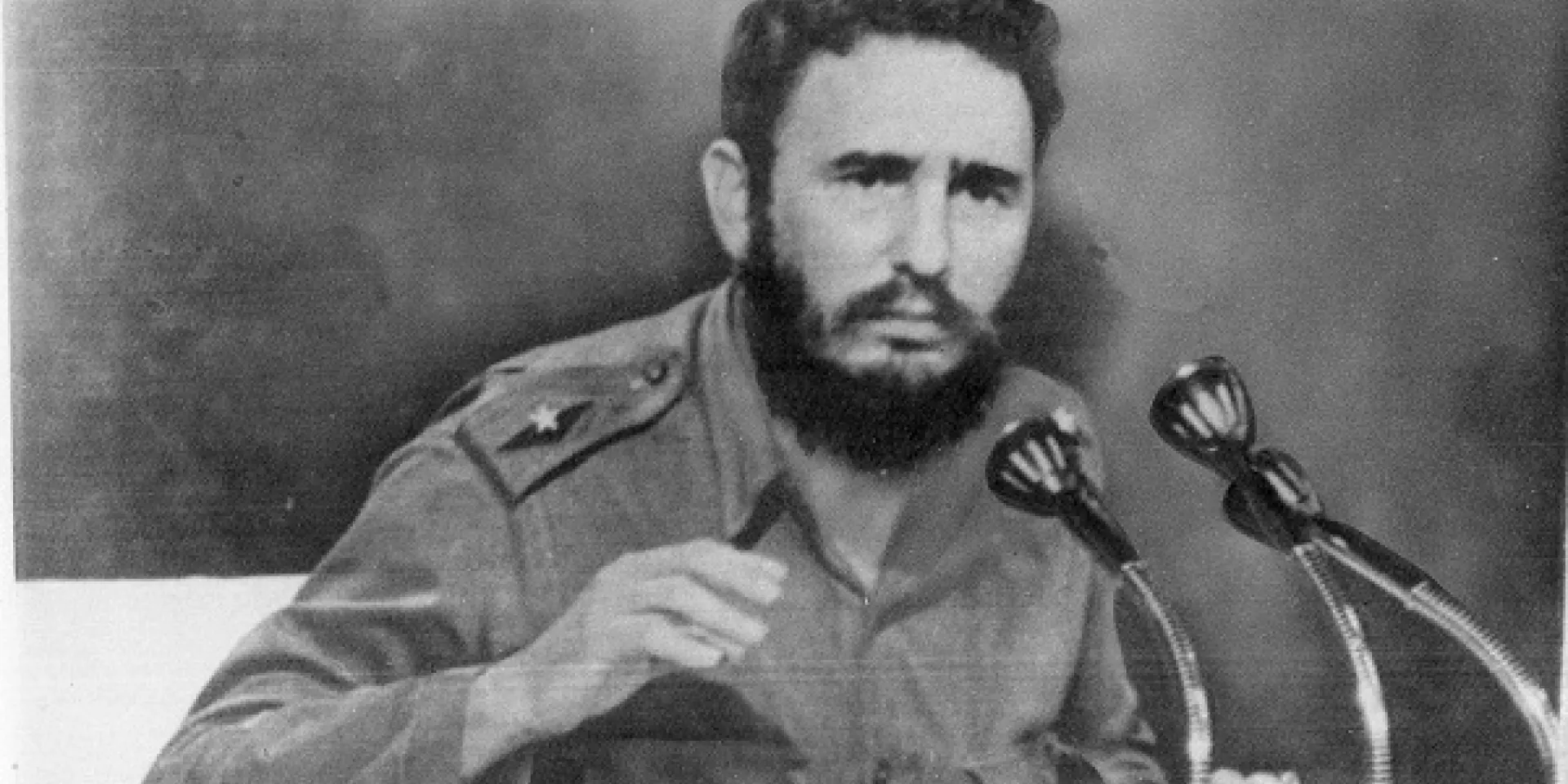 Fidel Castro dando un discurso