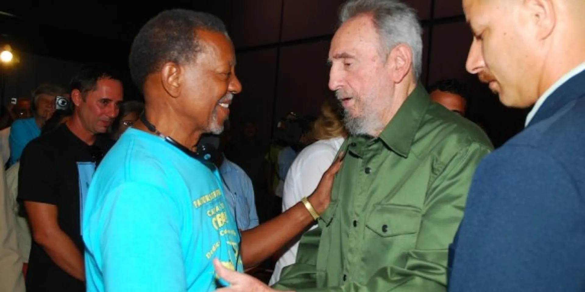 Fidel Castro y Lucius Walker en La Habana