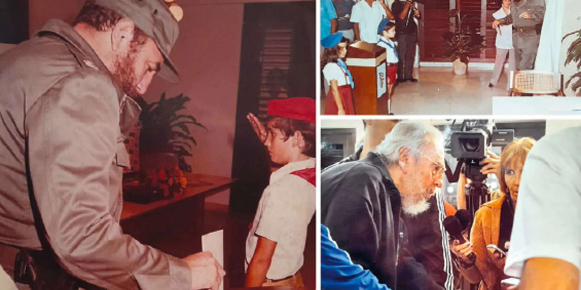 En el colegio electoral se exhiben fotografías de varias votaciones de Fidel. Fotos: Cortesía de la Oficina de Publicaciones del Consejo de Estado