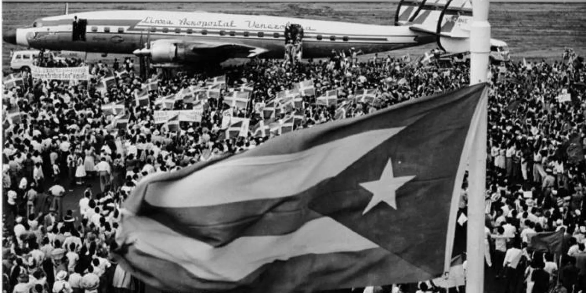 La acogida popular al líder de la Revolución Cubana en Venezuela, en enero de 1959, no tuvo precedentes. Foto: Archivo de Granma