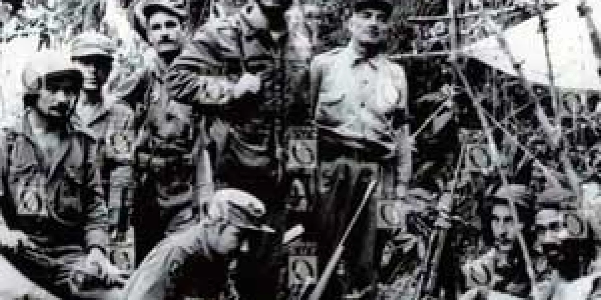 Fidel y otros de los integrantes del destacamento guerrillero desde su formación en Cinco Palmas.