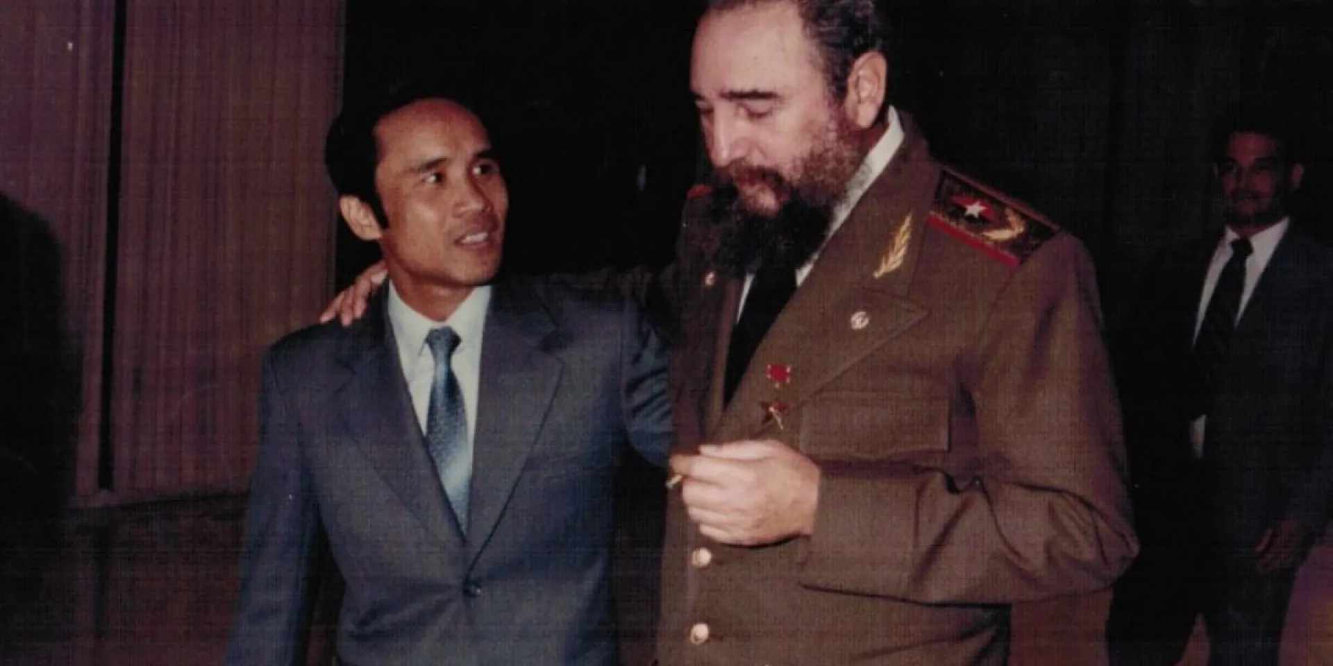 Fidel y Bin en uno de esos momentos en que el Comandante lo llamaba por su nombre. Autor: Juventud Rebelde
