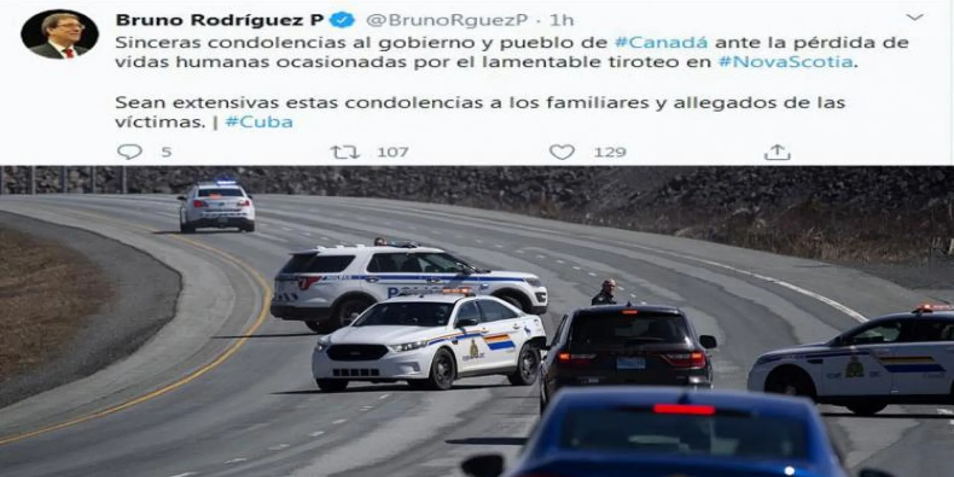 El ministro de Relaciones Exteriores de Cuba, Bruno Rodríguez Parilla, trasladó las condolencias al Gobierno y al pueblo de Canadá. Foto: PL.