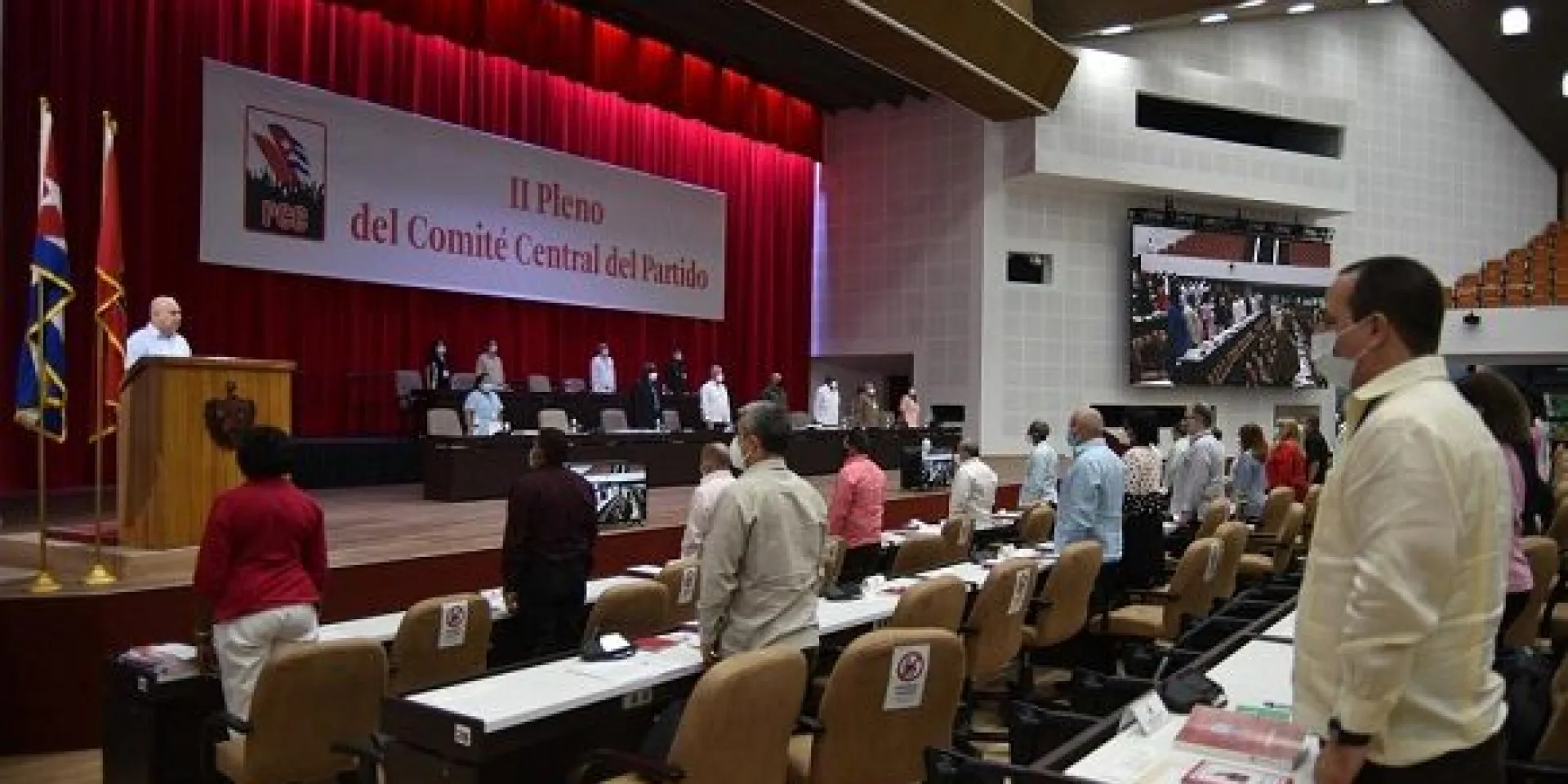 Presidido por el Primer Secretario del Comité Central, Miguel Díaz-Canel Bermúdez, el foro partidista trabajará hoy y mañana en el Palacio de las ConvencionesFoto: Estudios Revolución