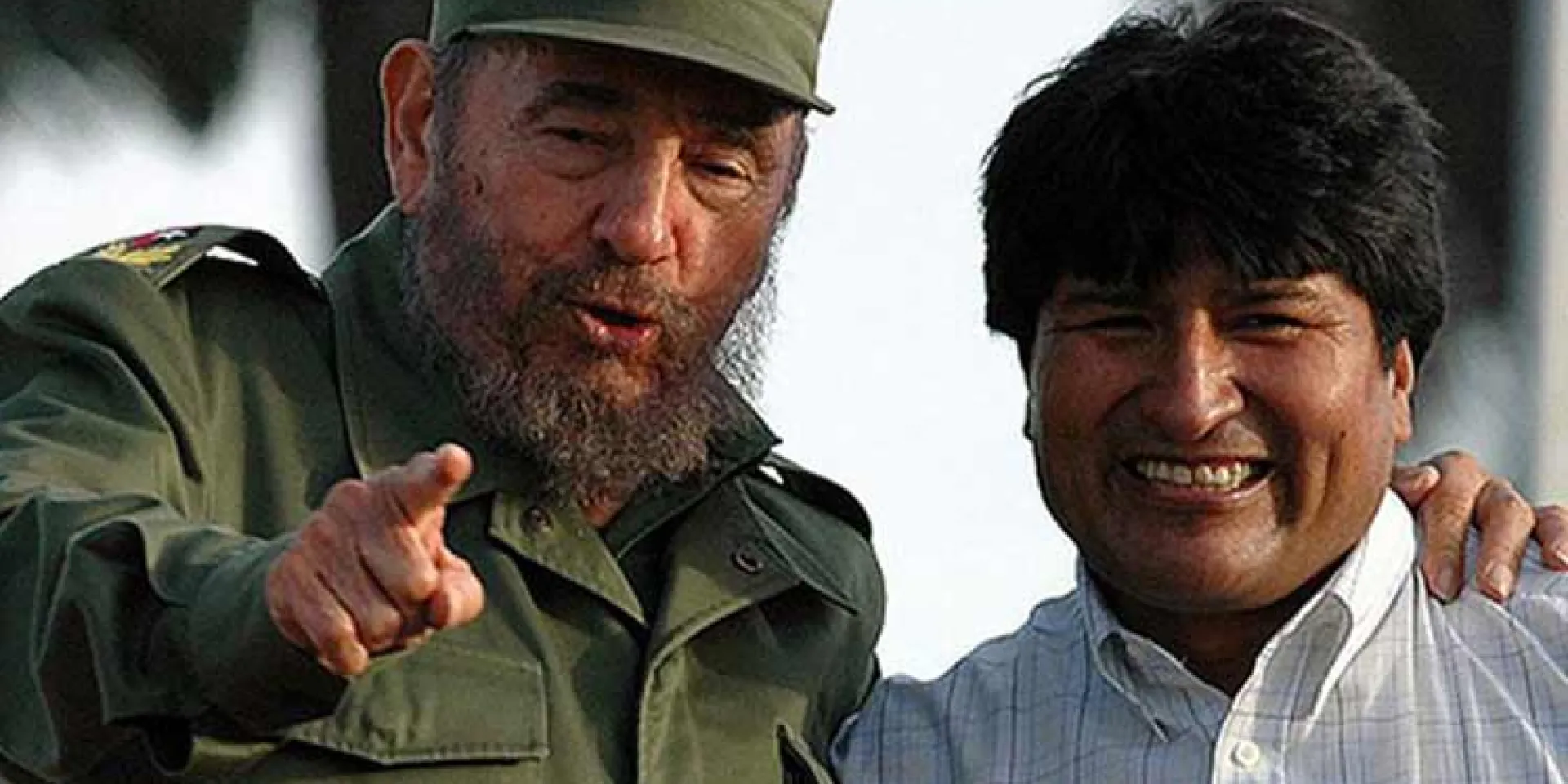 Fidel Castro Ruz junto a Evo Morales