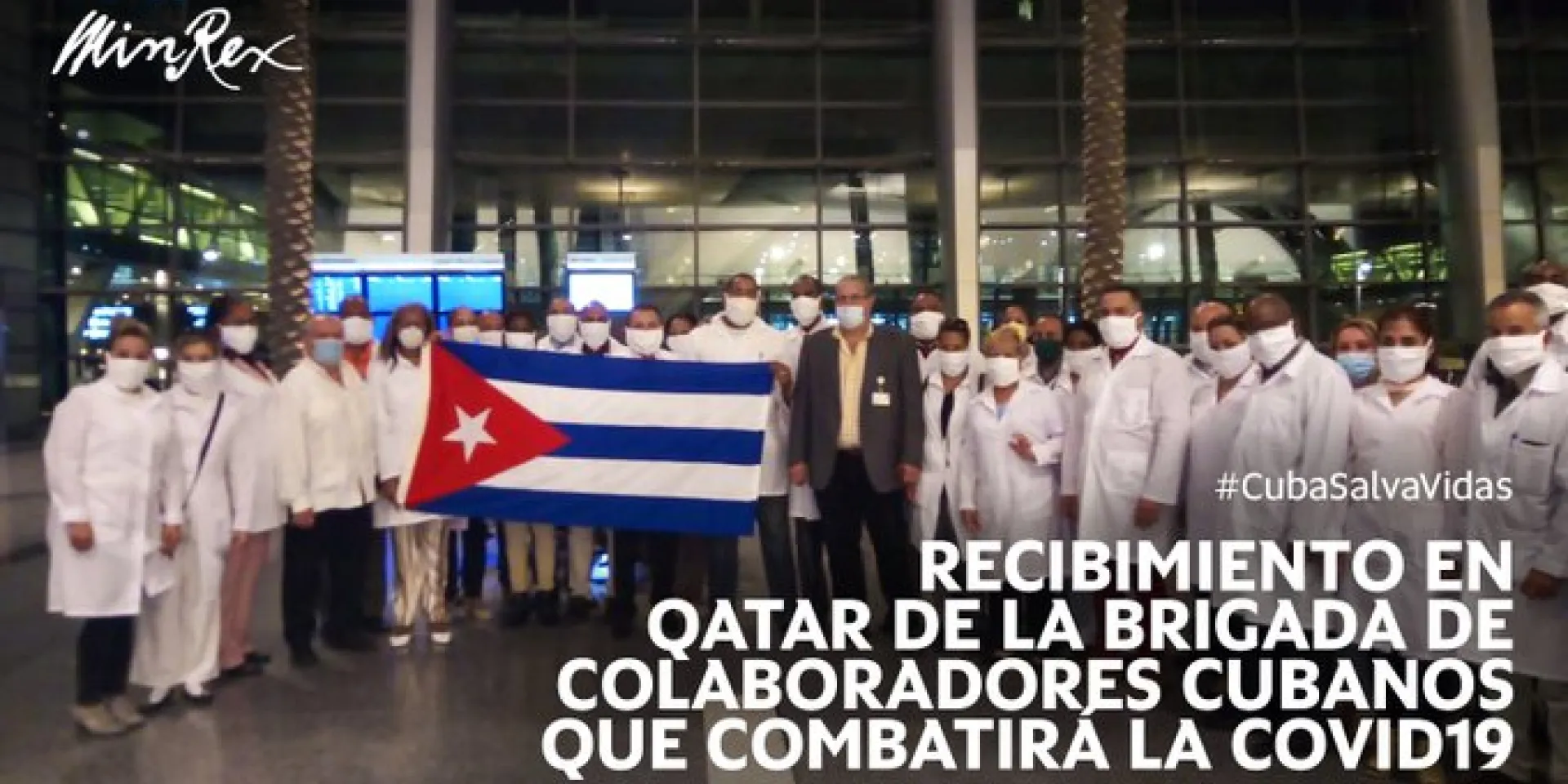 Médicos cubanos en Catar. Foto: Cancillería Cuba/ Twitter.