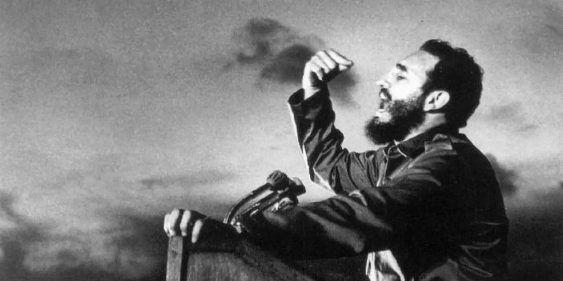 Fidel Castro, um orador mestre, faz um discurso por volta de 1960. Photo: Osvaldo Salas
