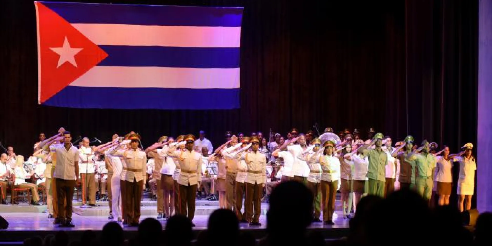 No pudo faltar el acompañamiento de la banda de música del Estado Mayor General de las FAR. Foto: Ariel Cecilio Lemus
