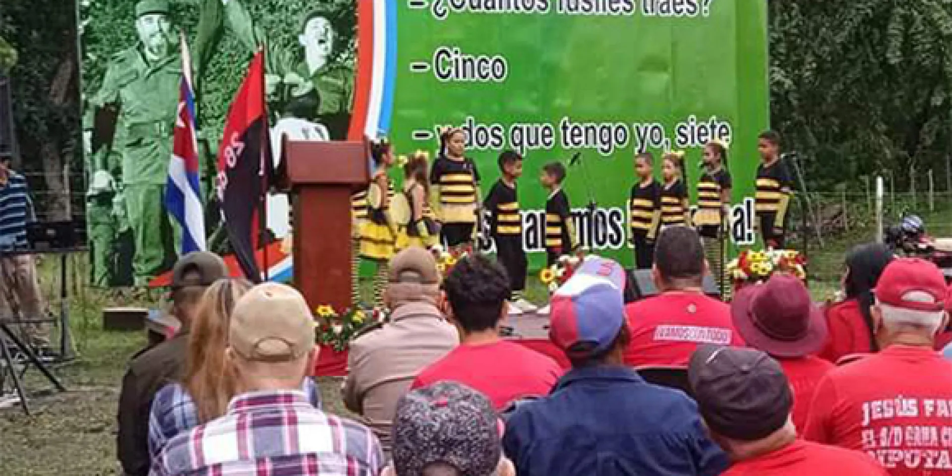 Acto por el aniversario 67 del histórico reencuentro en Cinco Palmas. Foto: ACN.