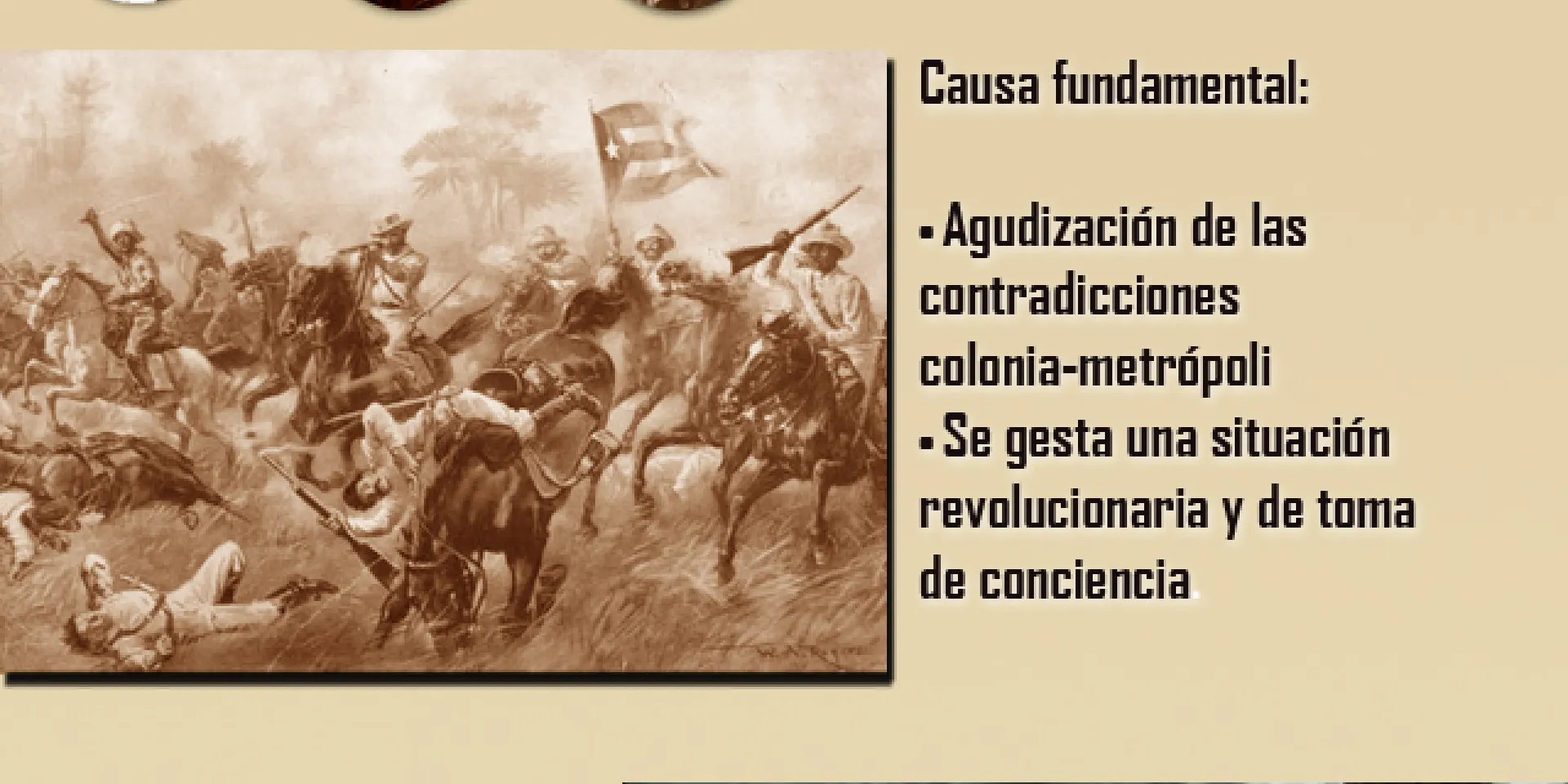 Infografía del reinicio de las luchas por la independencia el 24 de febrero de 1895