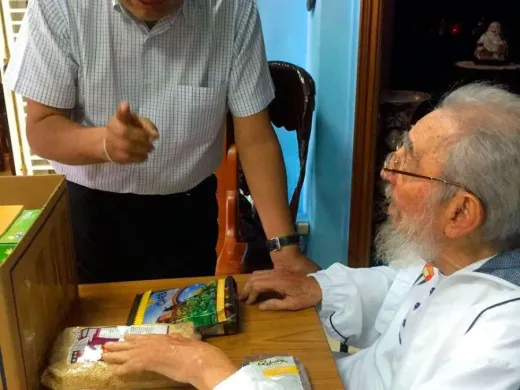 Evo Morales y Fidel Castro Ruz en Cuba