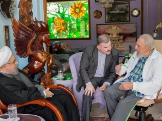 Fidel Castro y Hassan Rouhani, Presidente de la República Islámica de Irán
