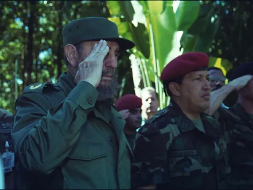 Fidel Castro y Hugo Chávez en Venezuela, 2000