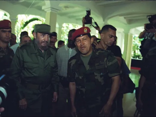 Fidel Castro y Hugo Chávez en Venezuela, 2000