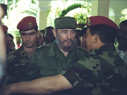 Fidel Castro y Hugo Chávez en Venezuela, 2000