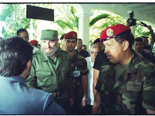 Fidel Castro y Hugo Chávez en Venezuela, 2000