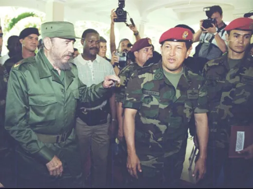Fidel Castro y Hugo Chávez en Venezuela, 2000