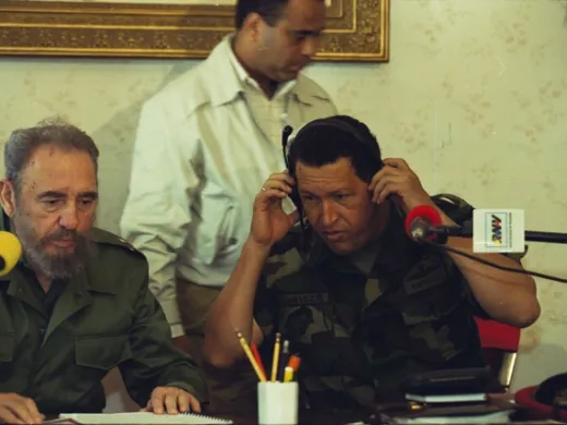 Fidel Castro y Hugo Chávez en Venezuela, 2000
