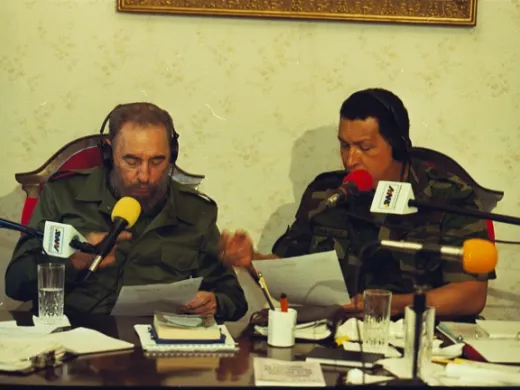 Fidel Castro y Hugo Chávez en Venezuela, 2000