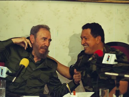 Fidel Castro y Hugo Chávez en Venezuela, 2000