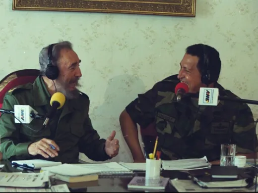 Fidel Castro y Hugo Chávez en Venezuela, 2000