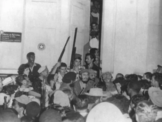 Fidel Castro en Santiago de Cuba, 1959.