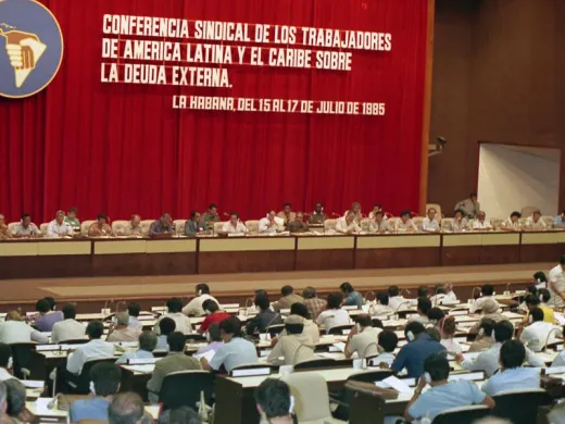 Sesión de Clausura de la Conferencia Sindical de Los Trabajadores de América Latina y el Caribe sobre la Deuda Externa