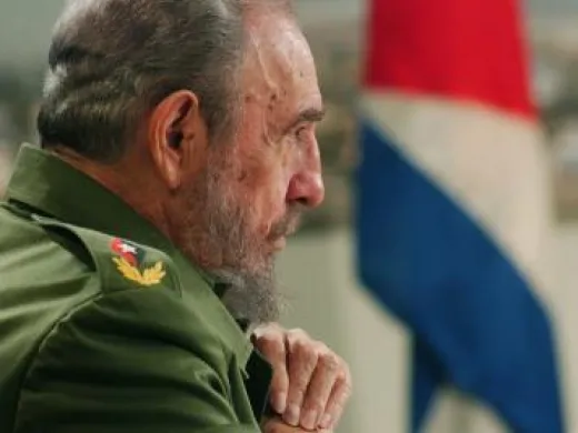 Fidel Castro en el programa televisivo Mesa Redonda