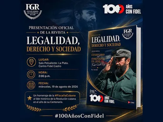Dedican a Fidel Revista Legalidad, Derecho y Sociedad