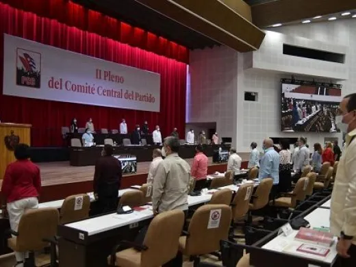 Presidido por el Primer Secretario del Comité Central, Miguel Díaz-Canel Bermúdez, el foro partidista trabajará hoy y mañana en el Palacio de las ConvencionesFoto: Estudios Revolución