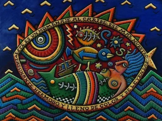 Homenaje al Caribe. Foto: Obra de Alfredo Sosabravo