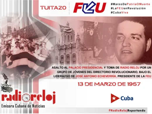 Federación Estudiantil Universitaria de conjunto con Radio Reloj realizará el 13 de Marzo un tuitazo desde las 09:00 de la mañana. Foto: Radio Reloj. Federación Estudiantil Universitaria de conjunto con Radio Reloj realizará el 13 de Marzo un tuitazo desde las 09:00 de la mañana. Foto: Radio Reloj.