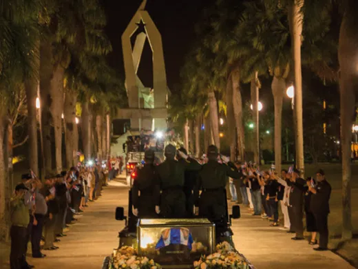 La llegada del cortejo a la plaza Ignacio Agramonte fue uno de los momentos más solemnes