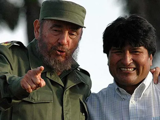 Fidel Castro Ruz junto a Evo Morales Fidel Castro Ruz junto a Evo Morales