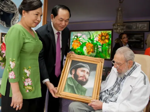 Fidel Castro Ruz y el Presidente de Vietnam,Tran Dai Quang