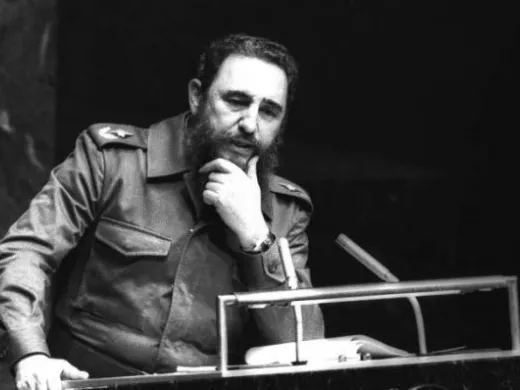 Fidel vertrat die Bewegung der Blockfreien Länder auf verschiedenen internationalen Bühnen. Kuba hatte den pro tempore Vorsitz von 1979 bis 1983 und von 2006 bis 2009 inne Foto: Joaquin Viñas Fidel vertrat die Bewegung der Blockfreien Länder auf verschiedenen internationalen Bühnen. Kuba hatte den pro tempore Vorsitz von 1979 bis 1983 und von 2006 bis 2009 inne Foto: Joaquin Viñas