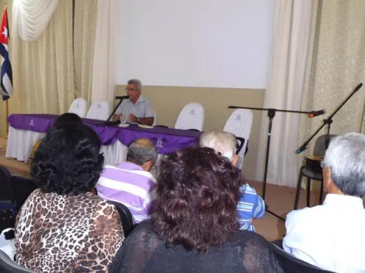 René González Barrios, presidente del Instituto de Historia de Cuba, disertó sobre el internacionalismo y la solidaridad en Fidel Castro Foto: Miguel Febles Hernández.