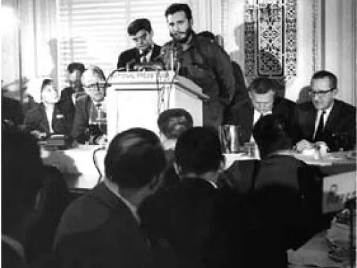 Fidel Castro en el Club Nacional de Prensa, Estados Unidos, 1959